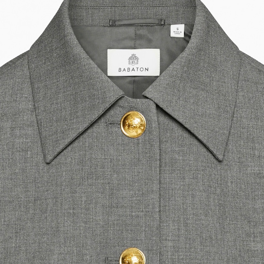 Aritzia Babaton Frances Jacket Blazer with Gold Buttons - grey, women’s Large - Picture 4 of 8
